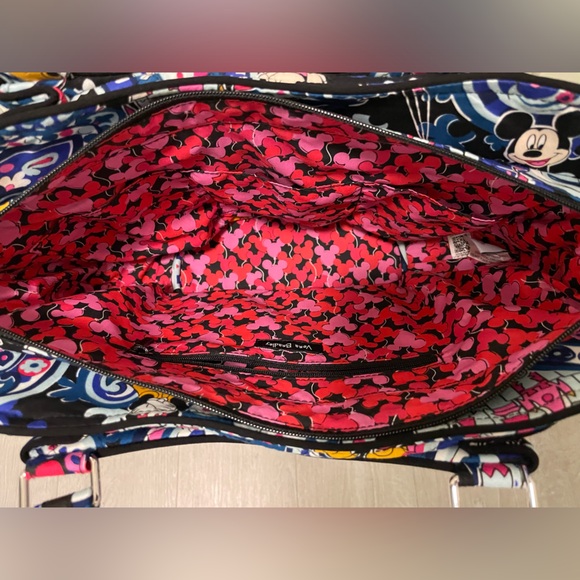 Vera Bradley & Disney Mickey’s Whimsical Paisley Iconic Glenna Satchel EUC - Picture 2 of 9
